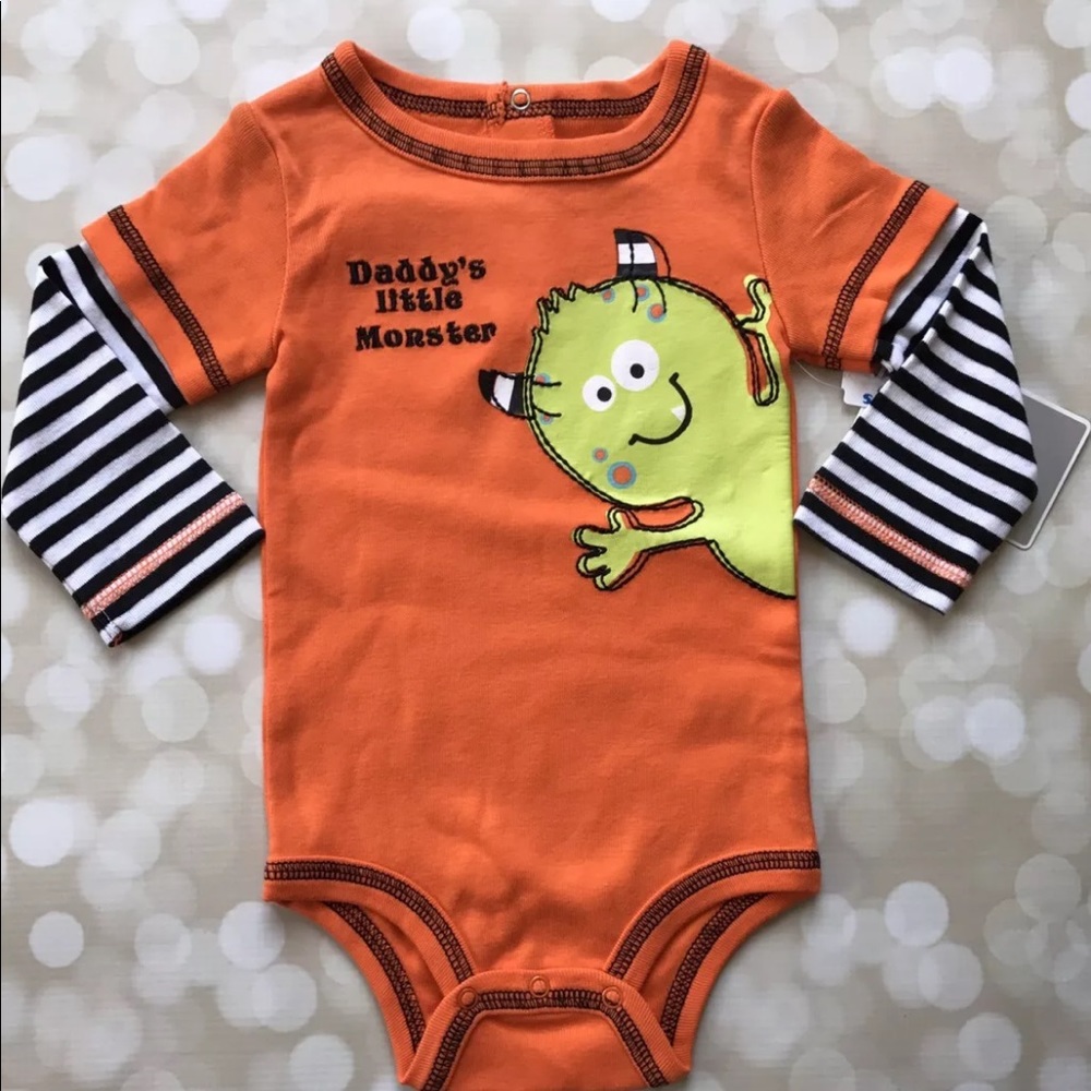 Baby One Piece Shirt Top Daddy's Little Monster 6m